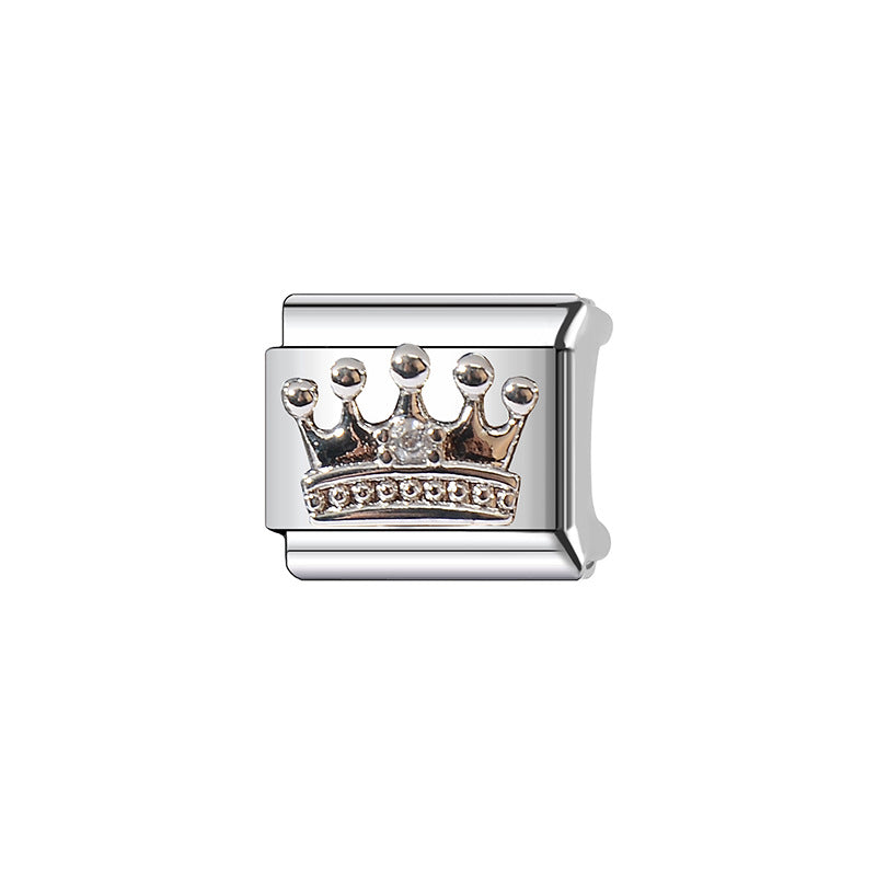 Wholesale  9mm Italian Charm Starter Bracelets DIY square Single Section Creative Stainless Steel Composable Bracelet