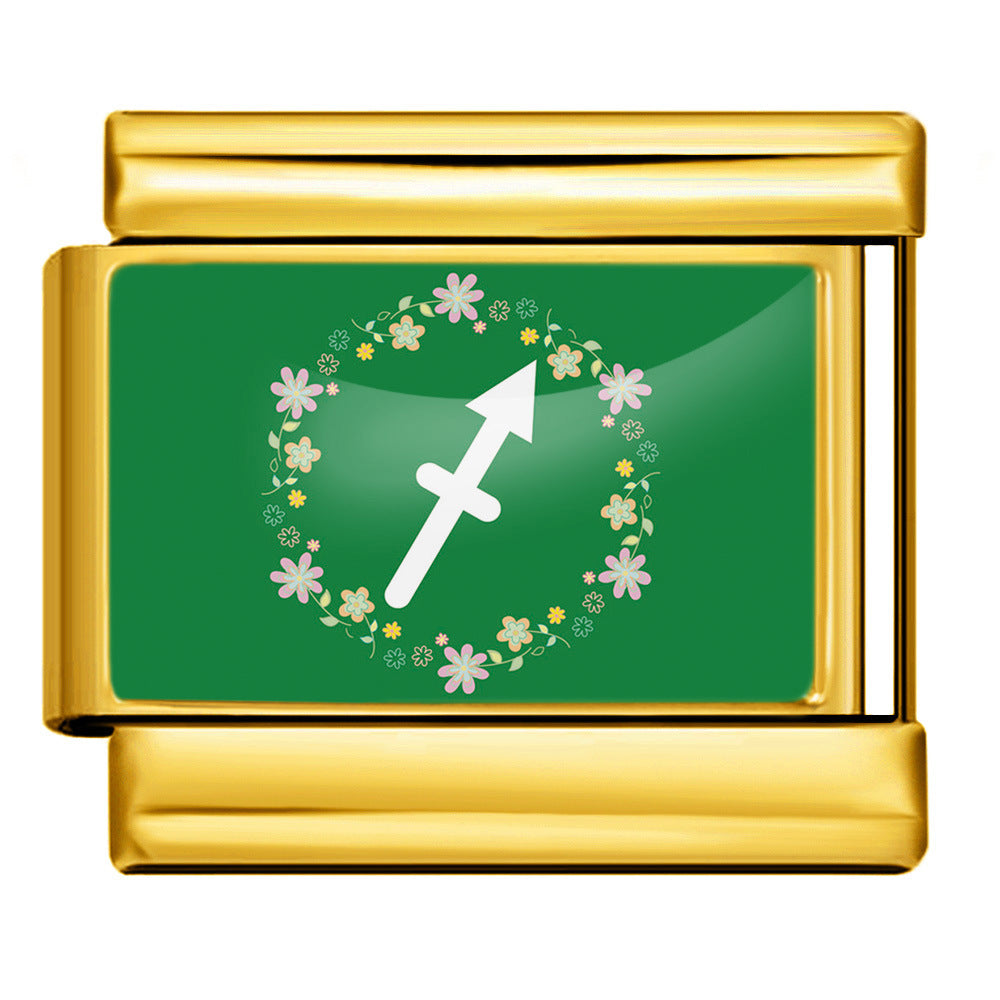 Wholesale Italian Charm Bracelet 9mm DIY 12 Contion Series  Creative Stainless Steel Composable Bracelet