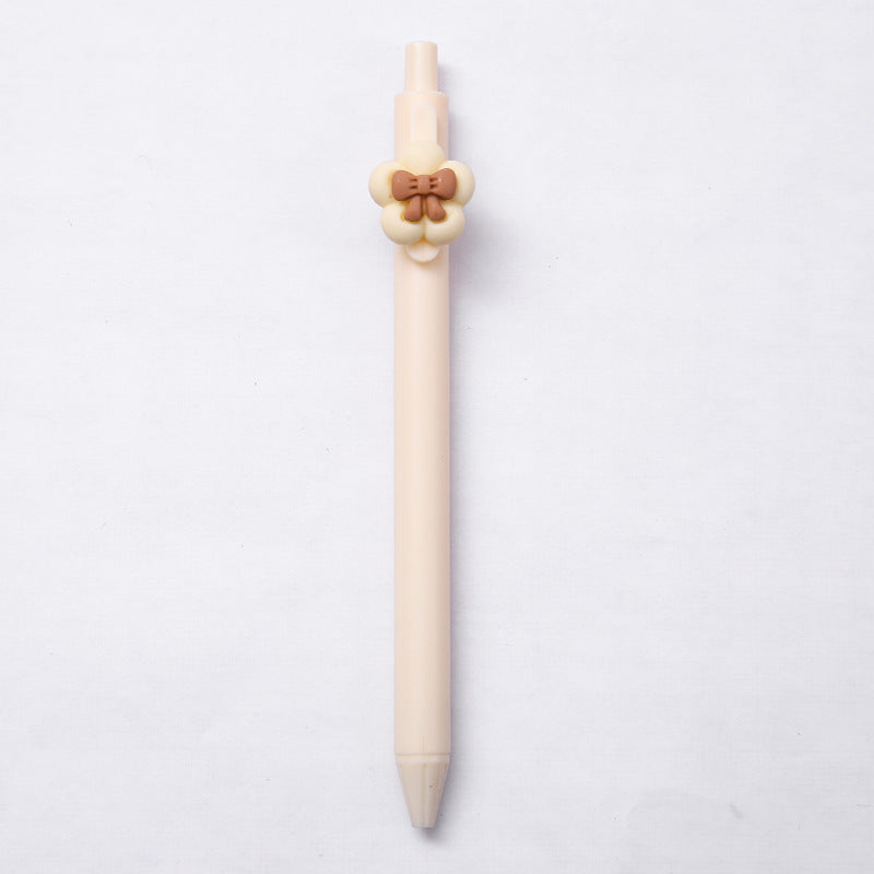 Wholesale Cartoon Milk Curry Color Press Gel Pen