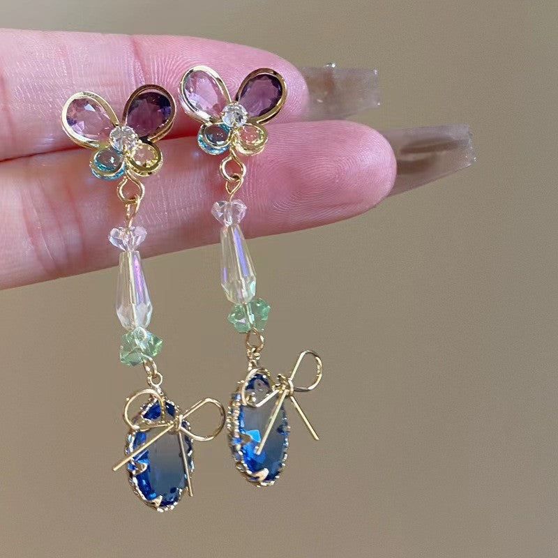 Wholesale Alloy Electroplated Hollow Zircon Stud Earrings Geometric Design Party Jewelry Gift for Women