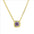 Wholesale Colorful geometric square zircon clavicle pendant necklace