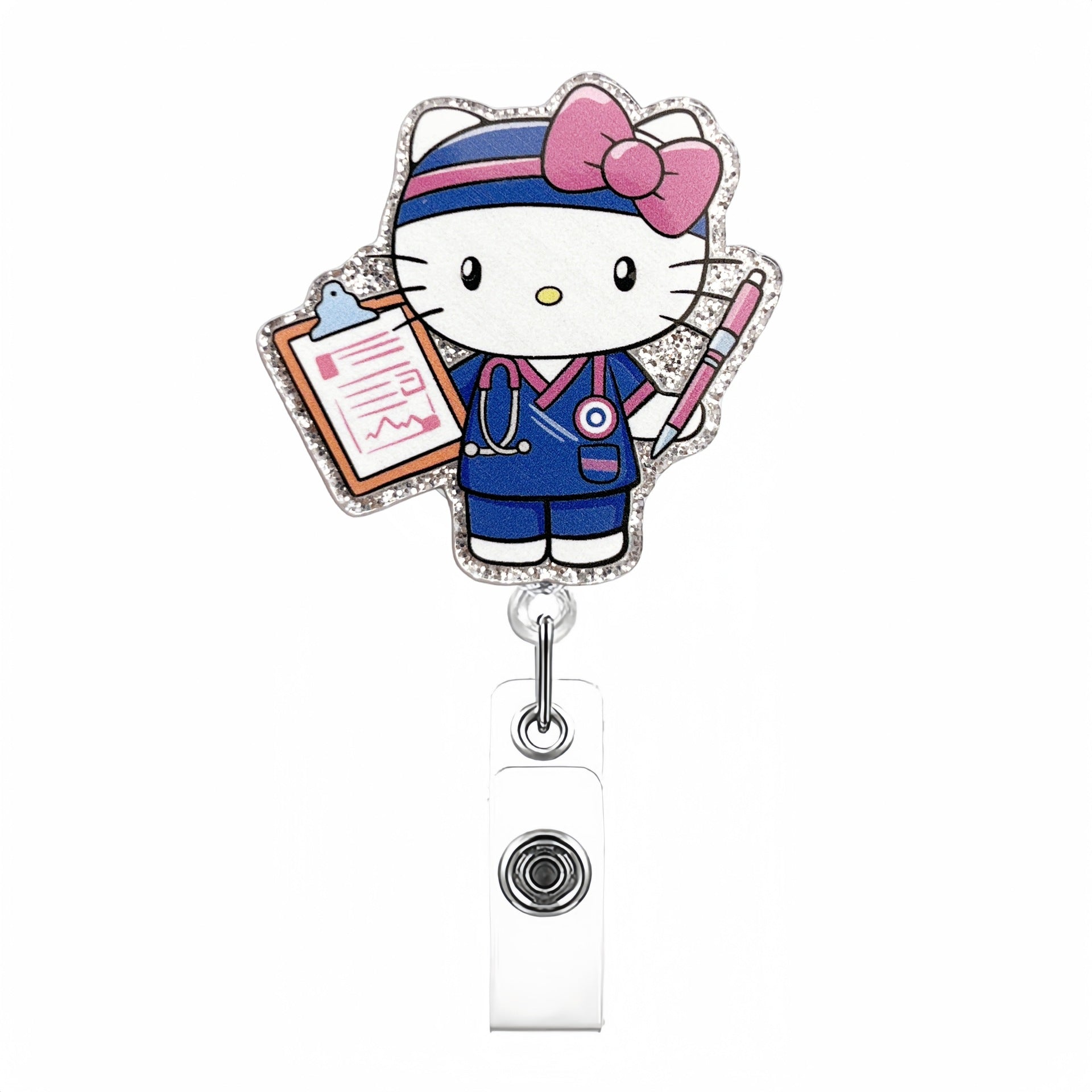 Wholesale Cute Cat Nurse Cartoon Badge Reels Keychains ACCVIP