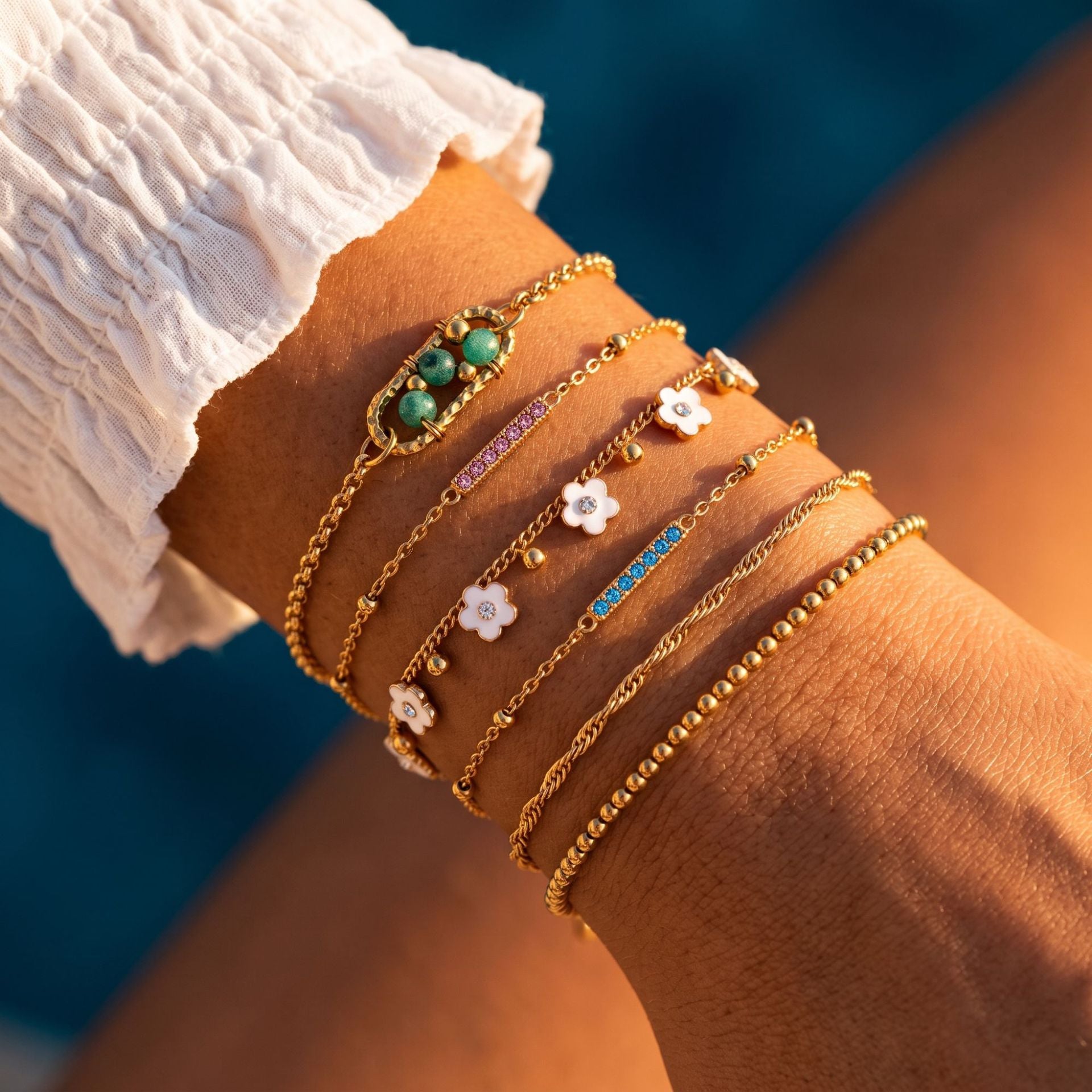 Wholesale Ocean Themed Stainless Steel Women S Bracelet With Starfish Shell Pearl Heart Zircon Chic Fashion Accessory For Gift And Boutique Resale