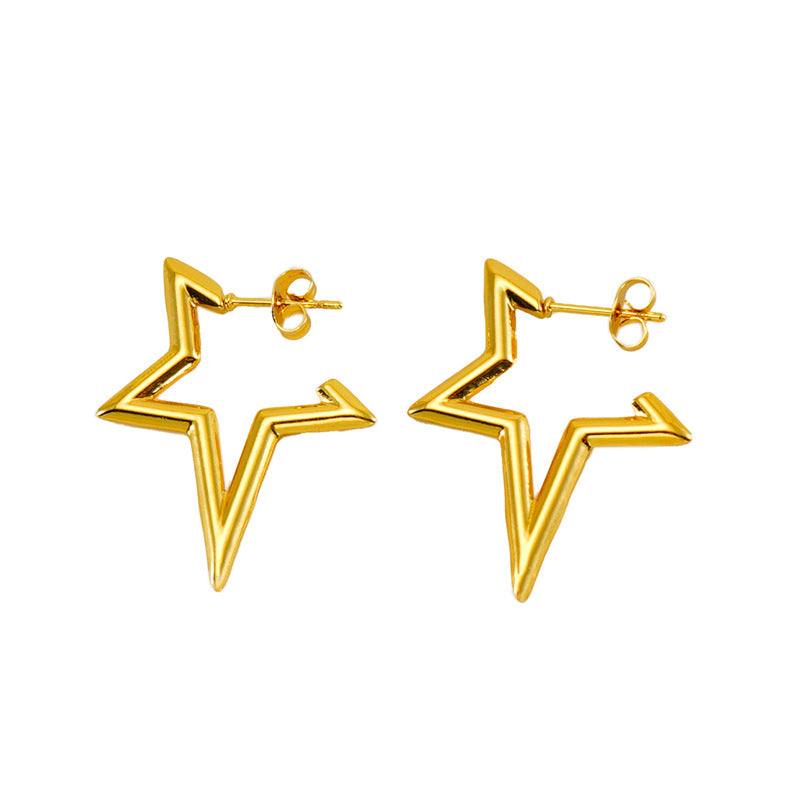 Wholesale  stainless steel plated 18k gold earrings