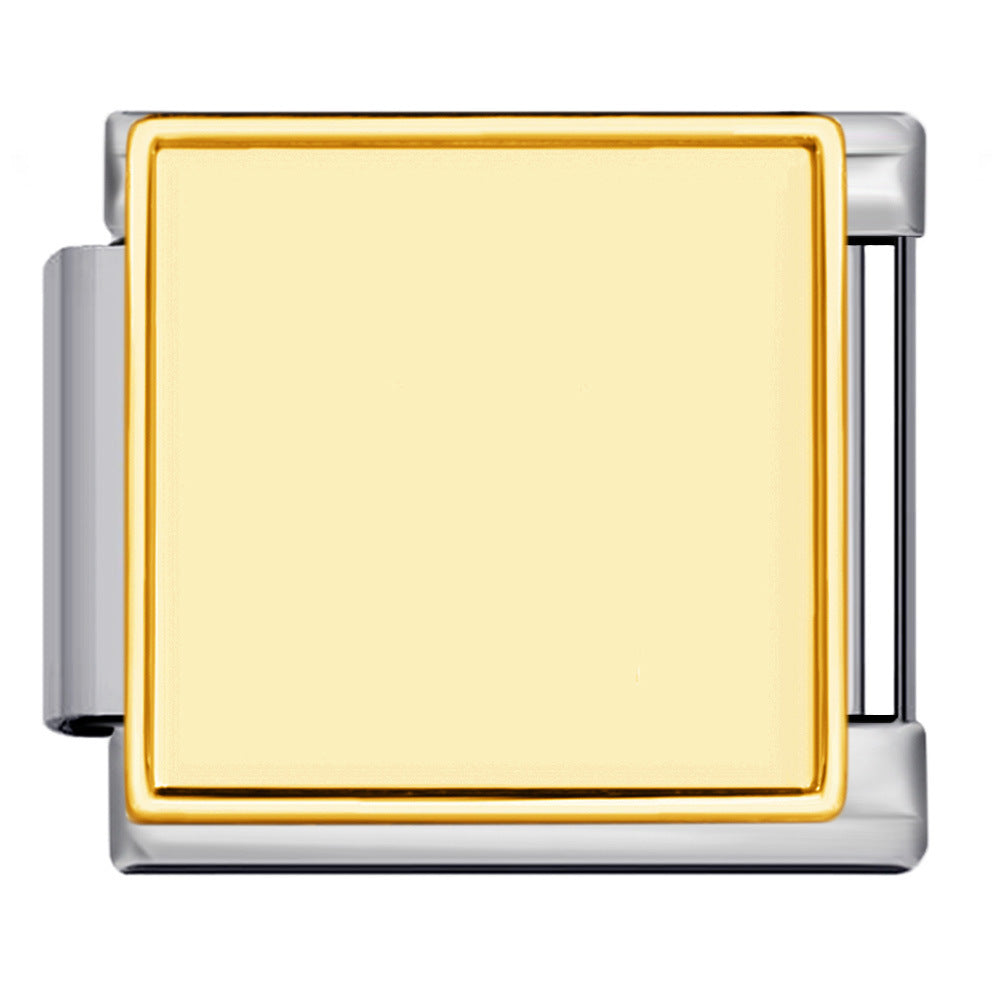 Wholesale Italian Module Bracelet Block Elastic ing Titanium Steel Strap Italian Charm