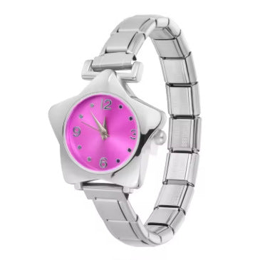 Wholesale Colorful five-pointed star stainless steel watch band