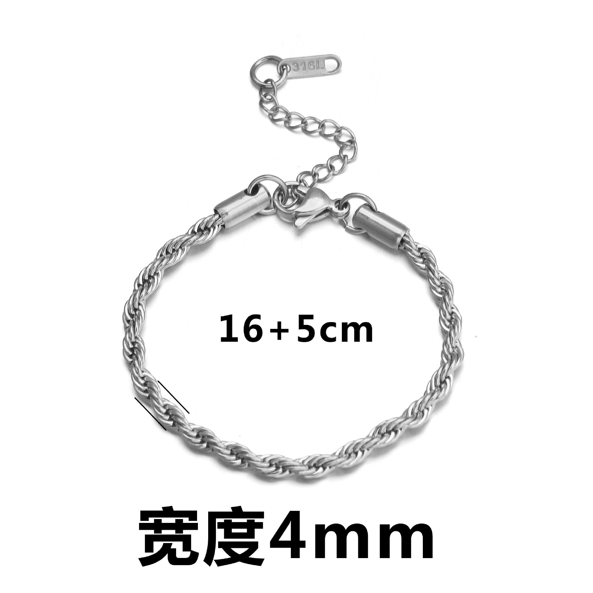 Wholesale  titanium steel braided chain golden  bracelet