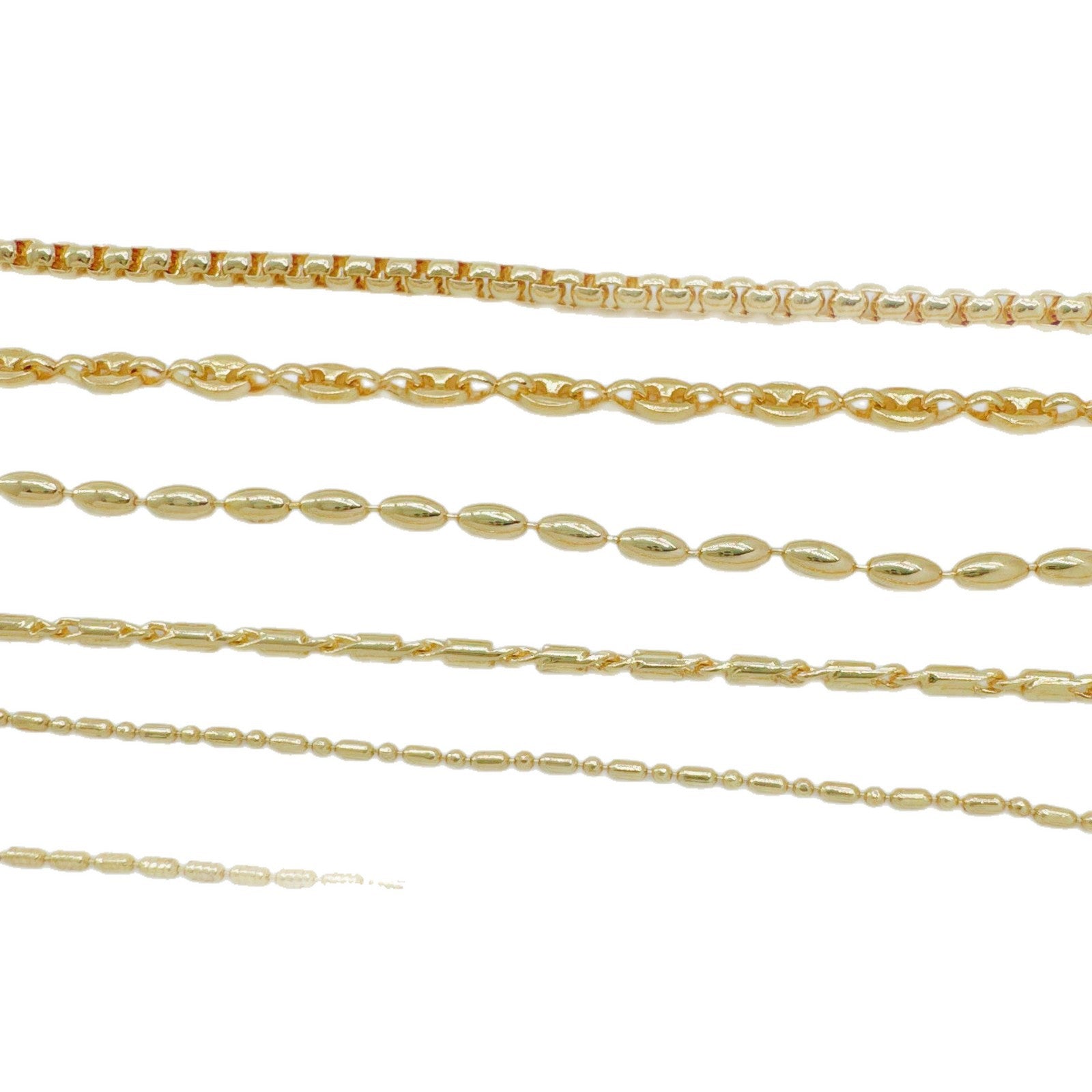 Wholesale Retro Gold Plated Copper Twist Necklace Chain for Layering Jewelry Accessory