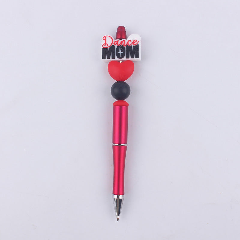 Wholesale Creative Cartoon Mom Series Silicone Beaded Ballpoint Pen