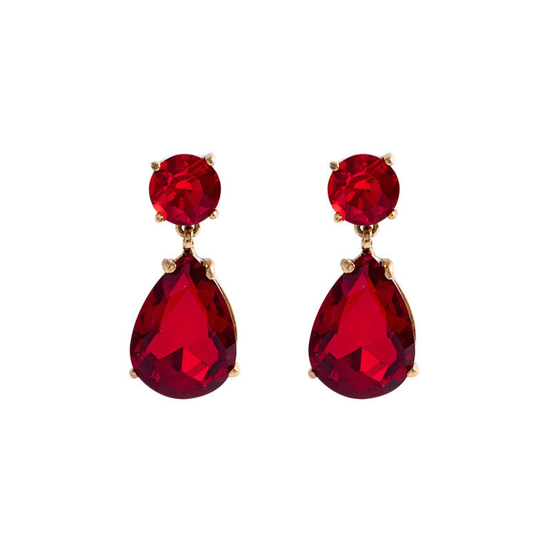 Wholesale drop-shaped diamond earrings