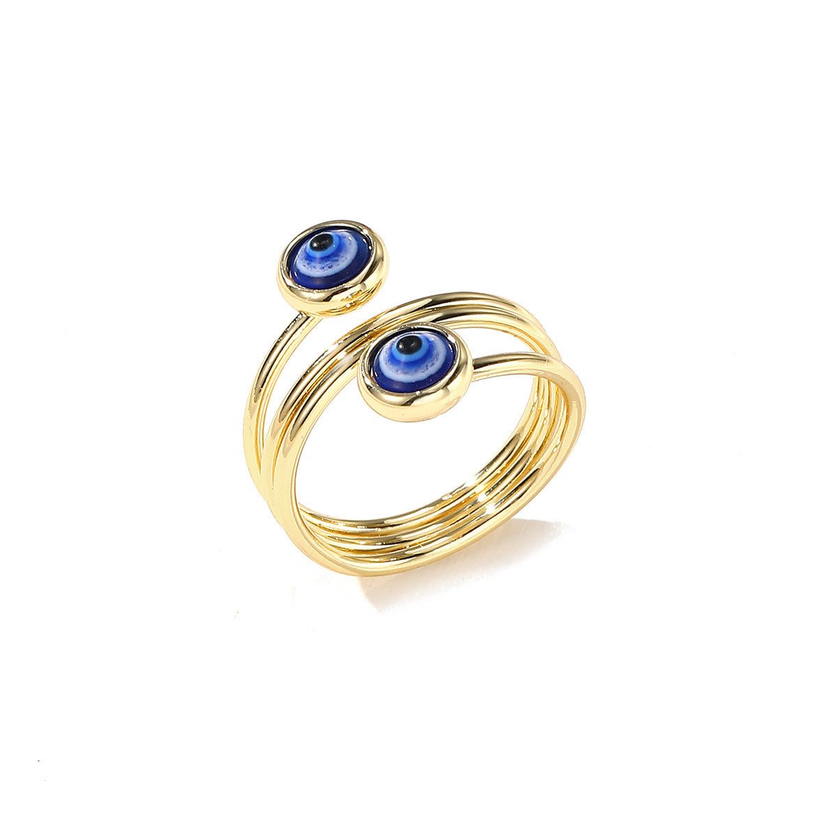 Wholesale blue eye ring devil' s eye opening adjustable ring