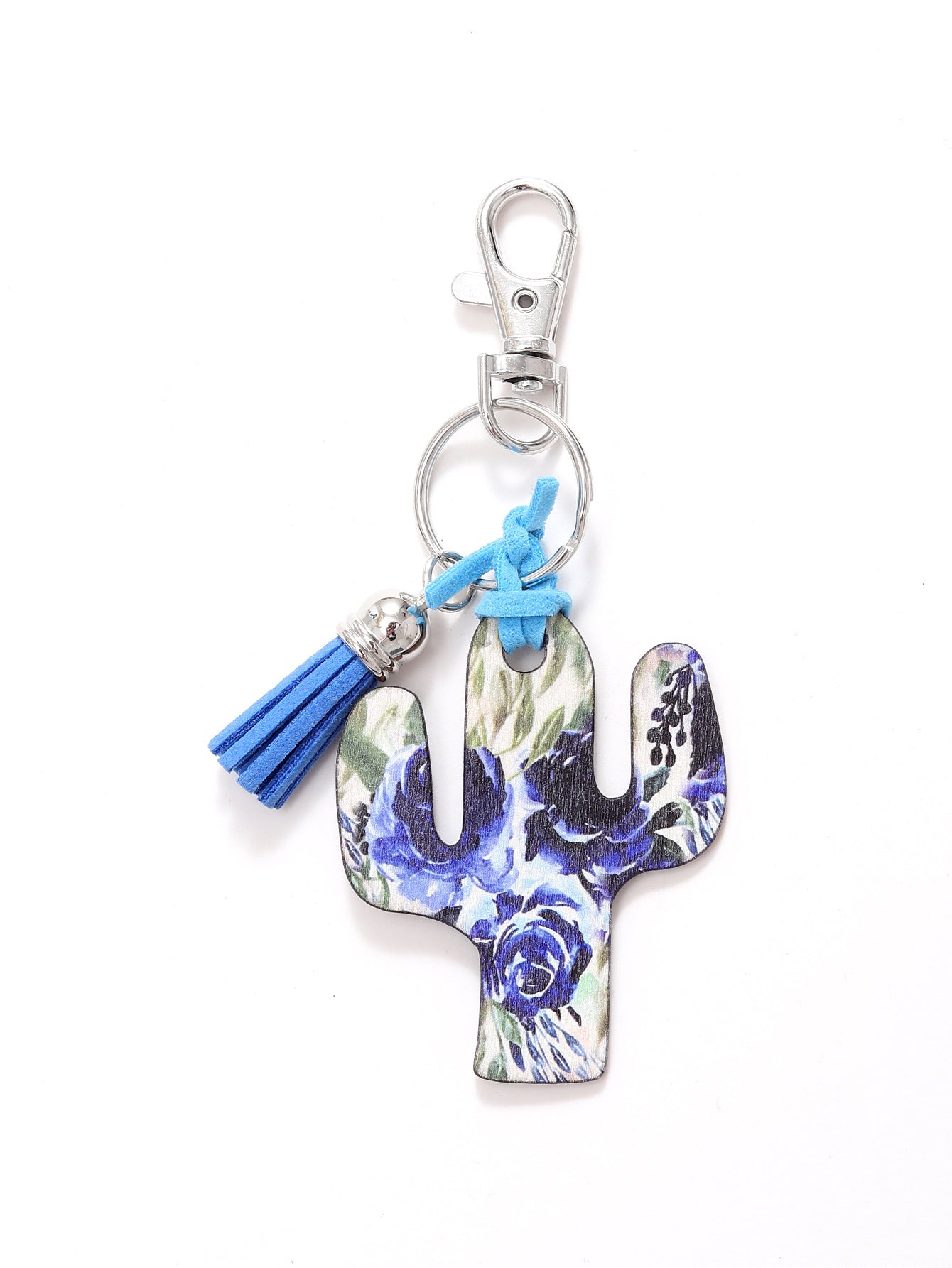 Wholesale Wooden Cactus Keychain Leopard Flower Rainbow Sunflower Keychains