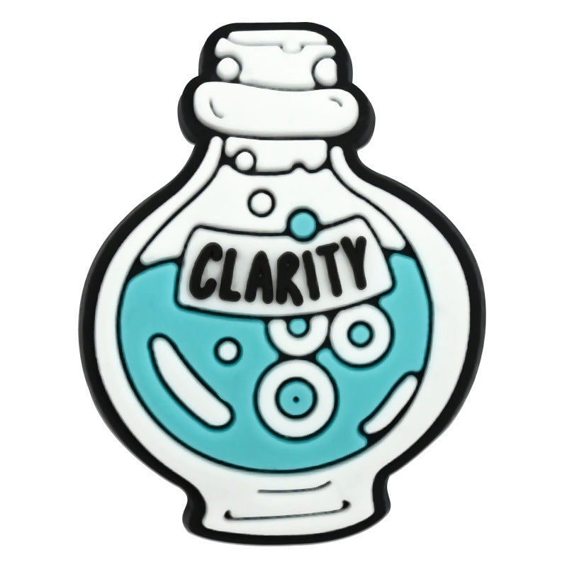 Decorazione casuale all'ingrosso della fibbia della scarpa di gomma morbida del PVC della serie della strega da 100 pezzi