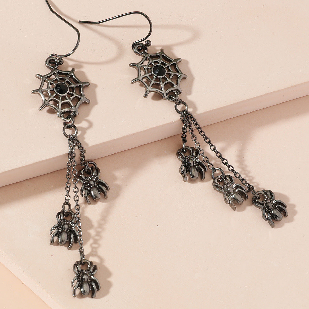Wholesale Halloween series funny  skull earrings exaggerated fun pumpkin bat earrings