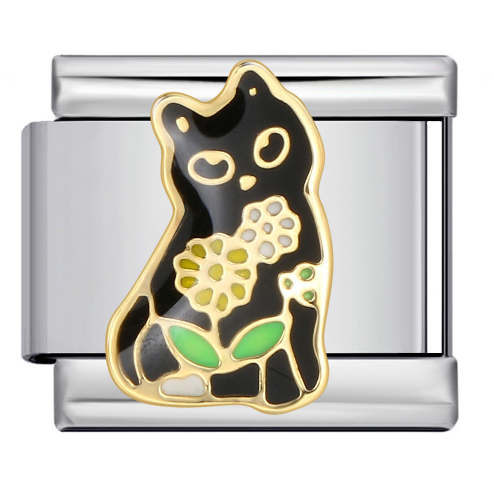 Wholesale Italian Charm Bracelet 9mm DIY Splicing Removable Cute Animal Stainless Steel Composable Bracelet