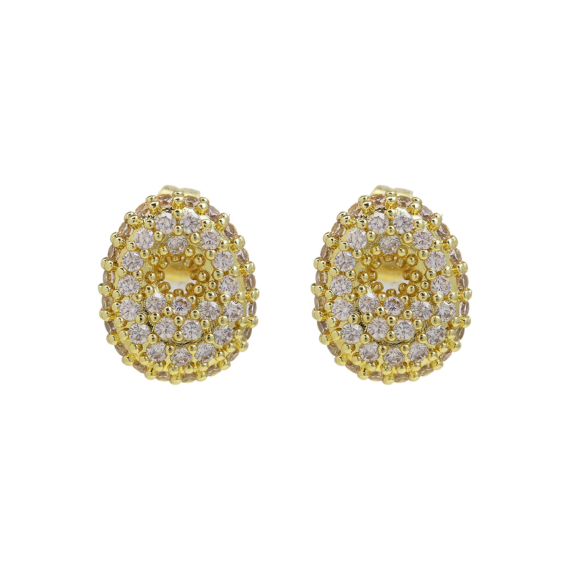 Wholesale 18k Brass Balloon Bubble Zircon small size 26 English Cute Letter Earrings