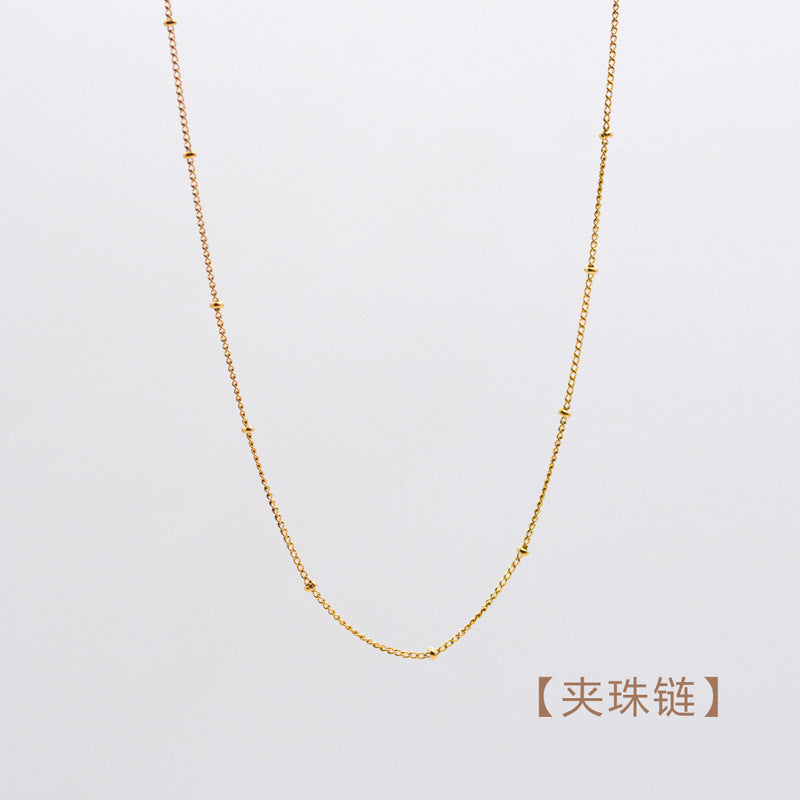 Wholesale Stylish Geometric Stainless Steel Necklace Pendant Natural Stone Drop DIY Jewelry Accessory For Layering And Gift