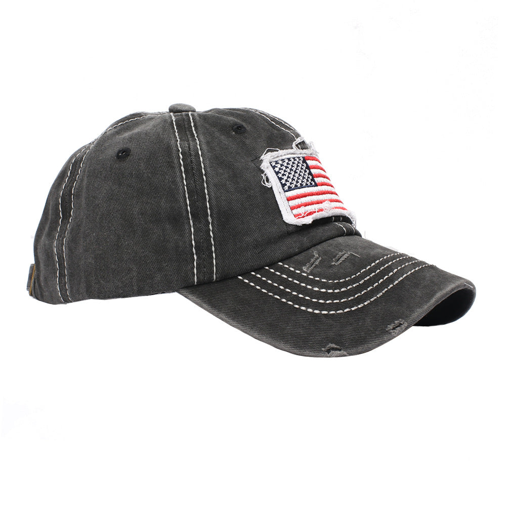 Wholesale Independence Day Pure Cotton Washed  Embroidered Baseball Cap