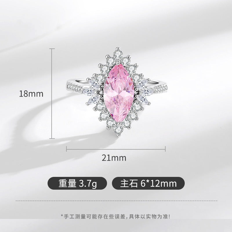 Wholesale Marquise Zircon Ring For Women Trendy Jewelry Accessory Gift And Boutique Resale