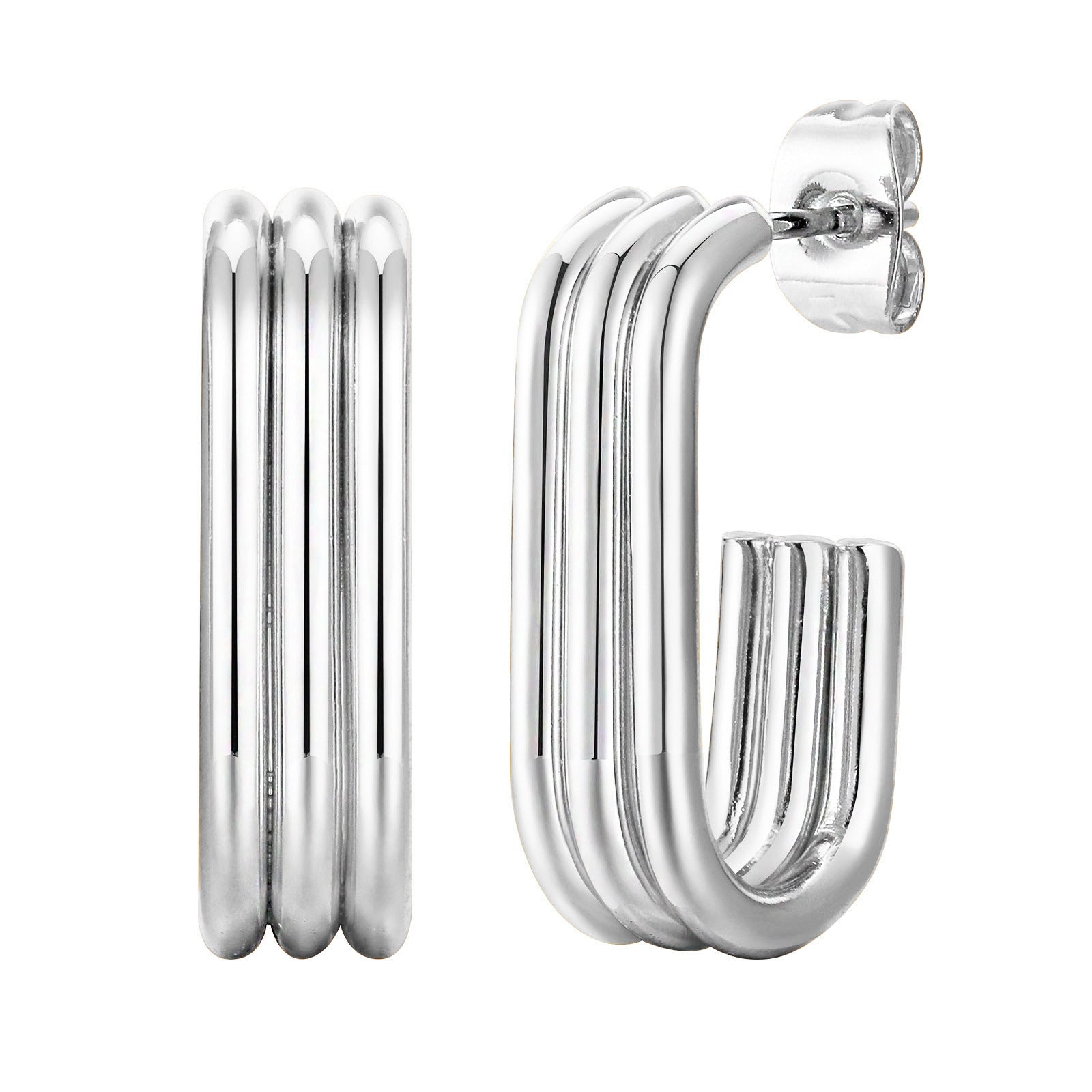 Wholesale Titanium steel gold-plated earrings