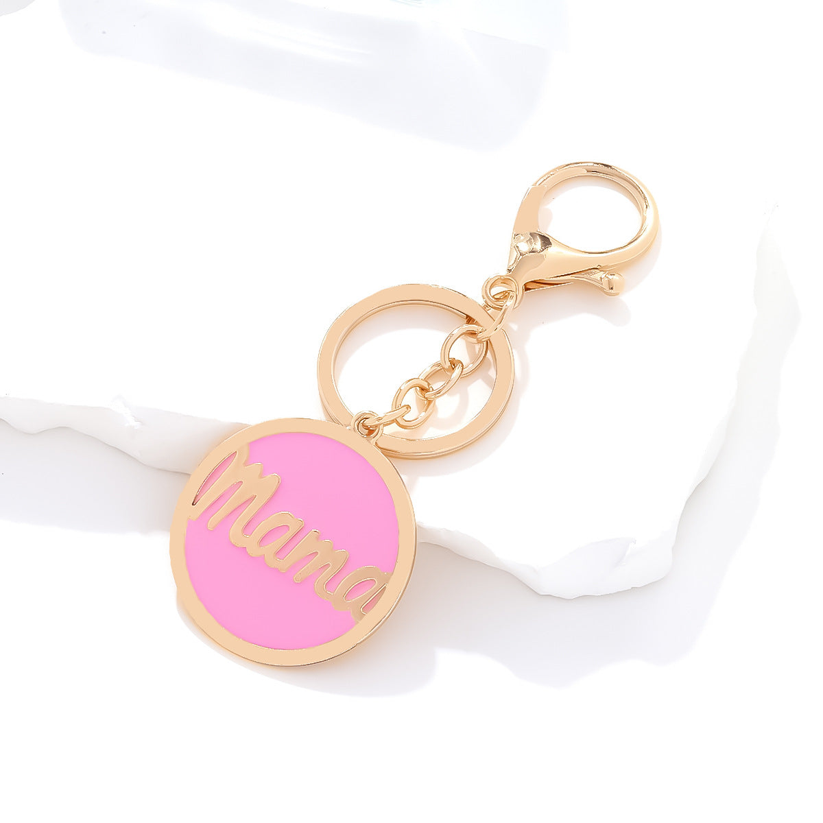 Wholesale  Long Oil Dropping Letter Mama Pendant Keychain Cute Enamel Mother' s Day Hanging Pendant