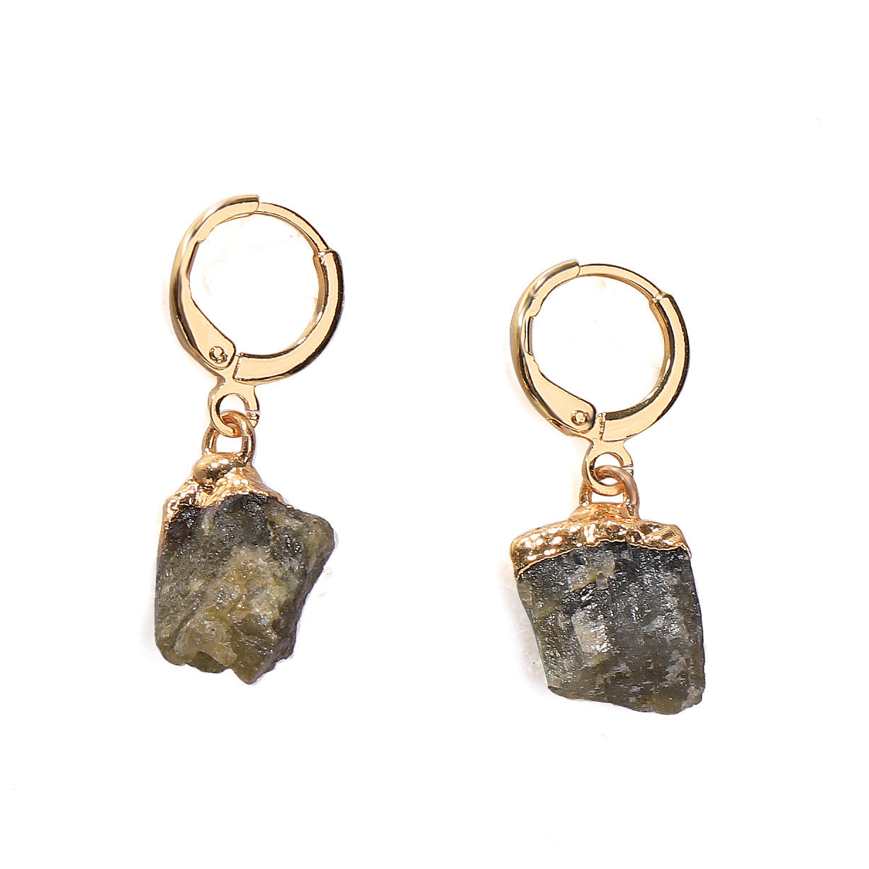 Wholesale Irregular Natural Stone Crystal Birthday Stone Rough Stone Earrings ACC-ES-ZhuangZ001