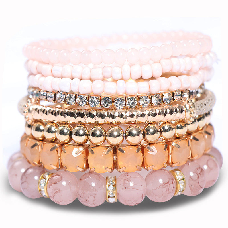 Wholesale multi-layer Bohemian  beads bracelet