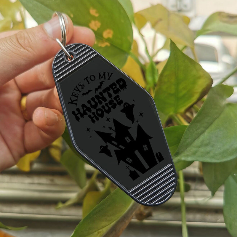Wholesale Halloween Motel Haunted House Keychain ACC-KC-MeiXin011