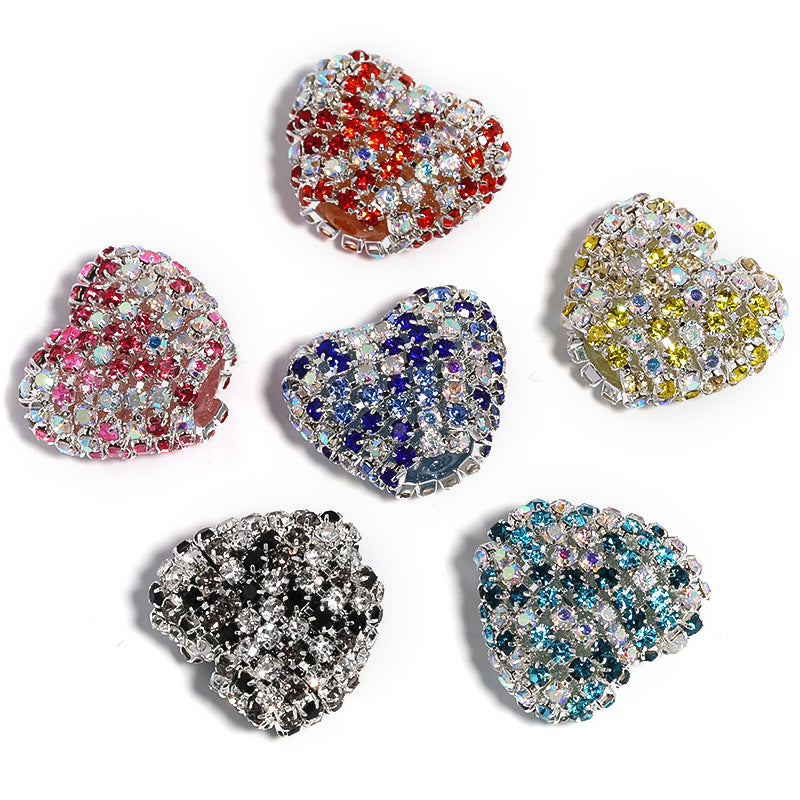 Wholesale 5pcs Water Diamond Love Diamond Ball DIY Acrylic Straight Hole Bead Accessories ACC-BDS-BLG008