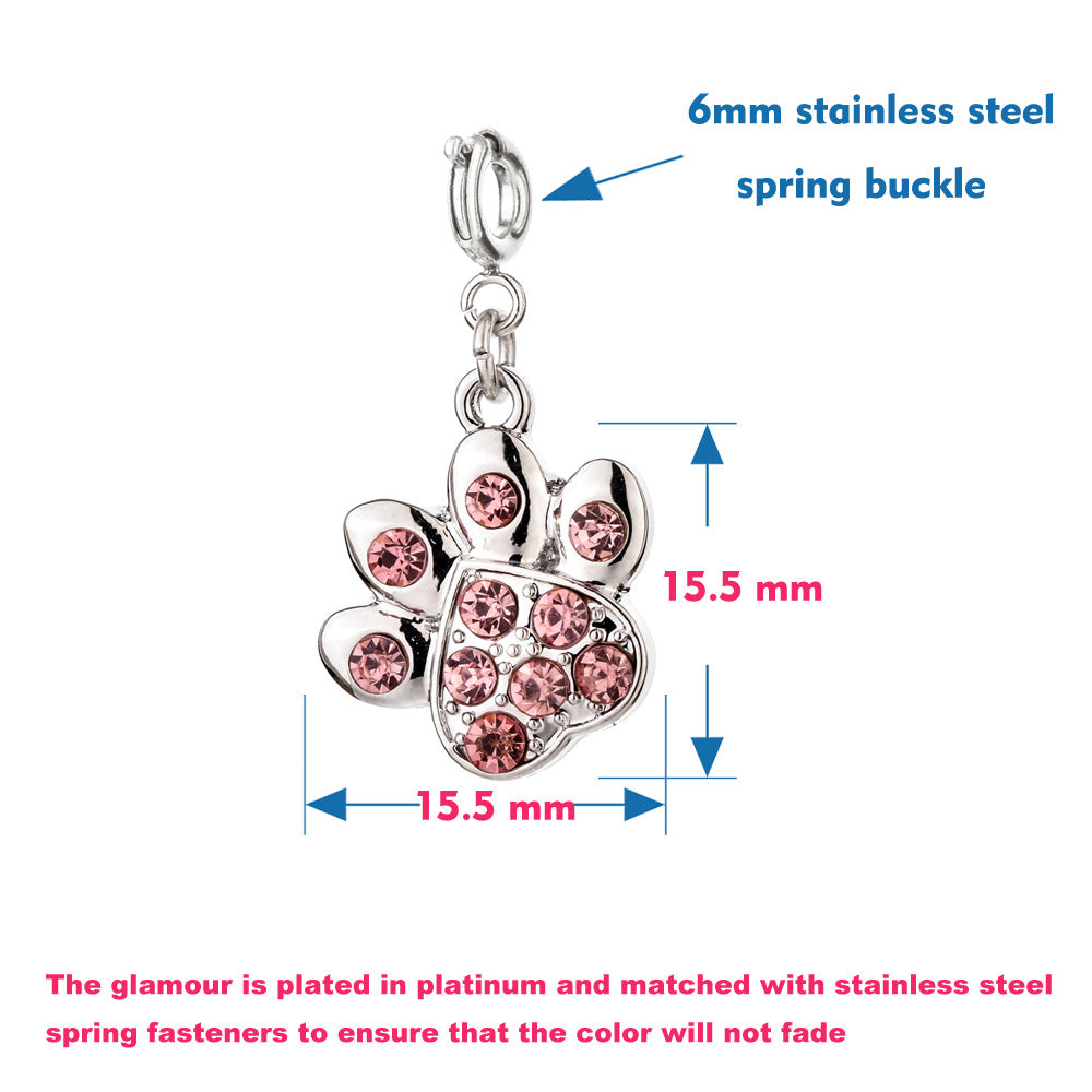 Wholesale Alloy Oil Drop DIY Accessories Paw Bone Cartoon Cute Animal Charms