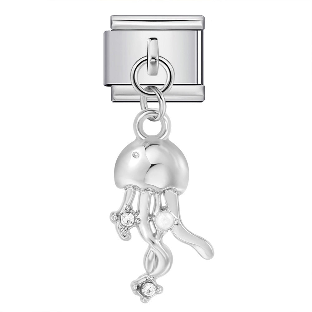 Wholesale Italian Charm Bracelet 9mm DIY Marine life Creative Stainless Steel Composable Bracelet