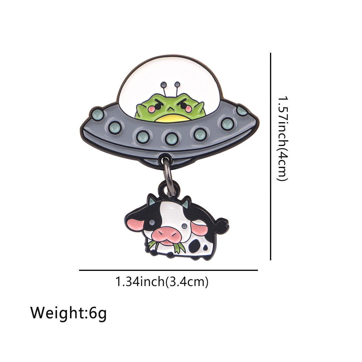 Wholesale Cartoon UFO alien animal brooch badge