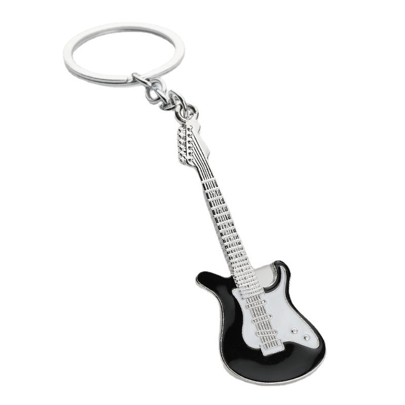 Wholesale Musical Instrument Metal Paint Guitar Keychains ACC-KC-YuJia015