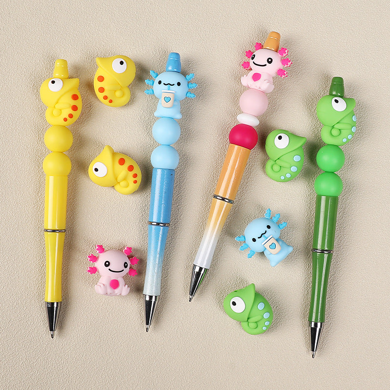 Wholesale 20pcs Cartoon Chameleon Focal Beads DIY Bead Accessories