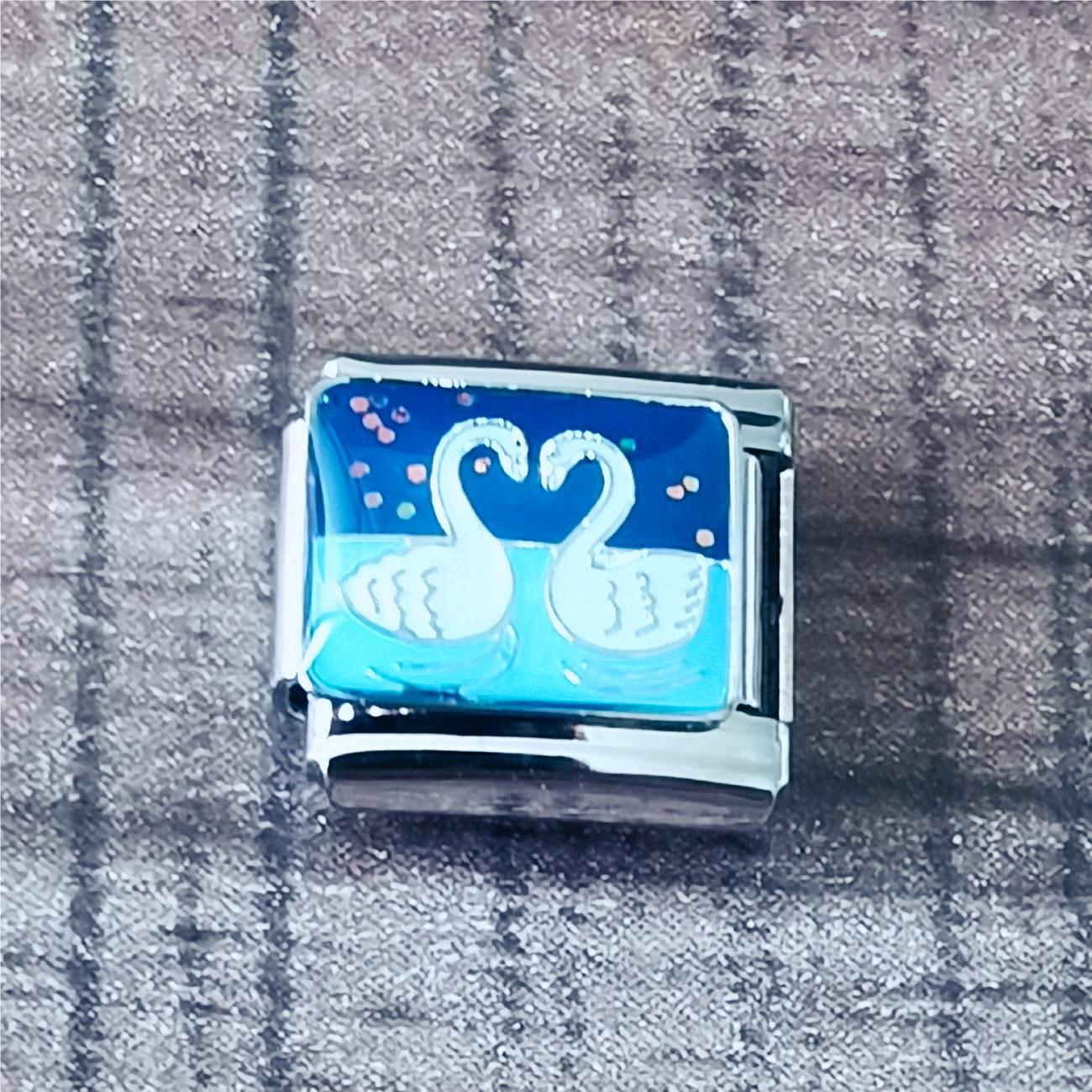 Wholesale Italian Charm Bracelet 9mm DIY Splicing Removable Stainless Steel Moon Swan Composable Bracelet ACC-BT-XY038