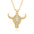 Wholesale  fashion personality bull women's 18K pendant necklace