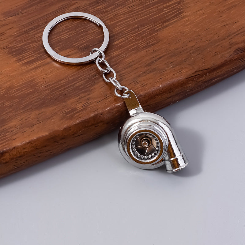 Wholesale Creative metal rotating turbocharger keychain