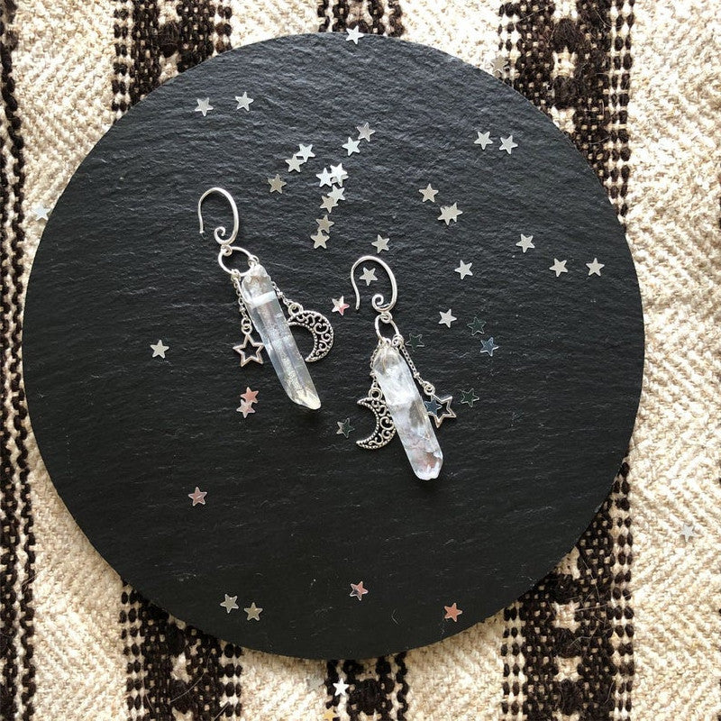 Wholesale  Gothic crystal white crystal earrings