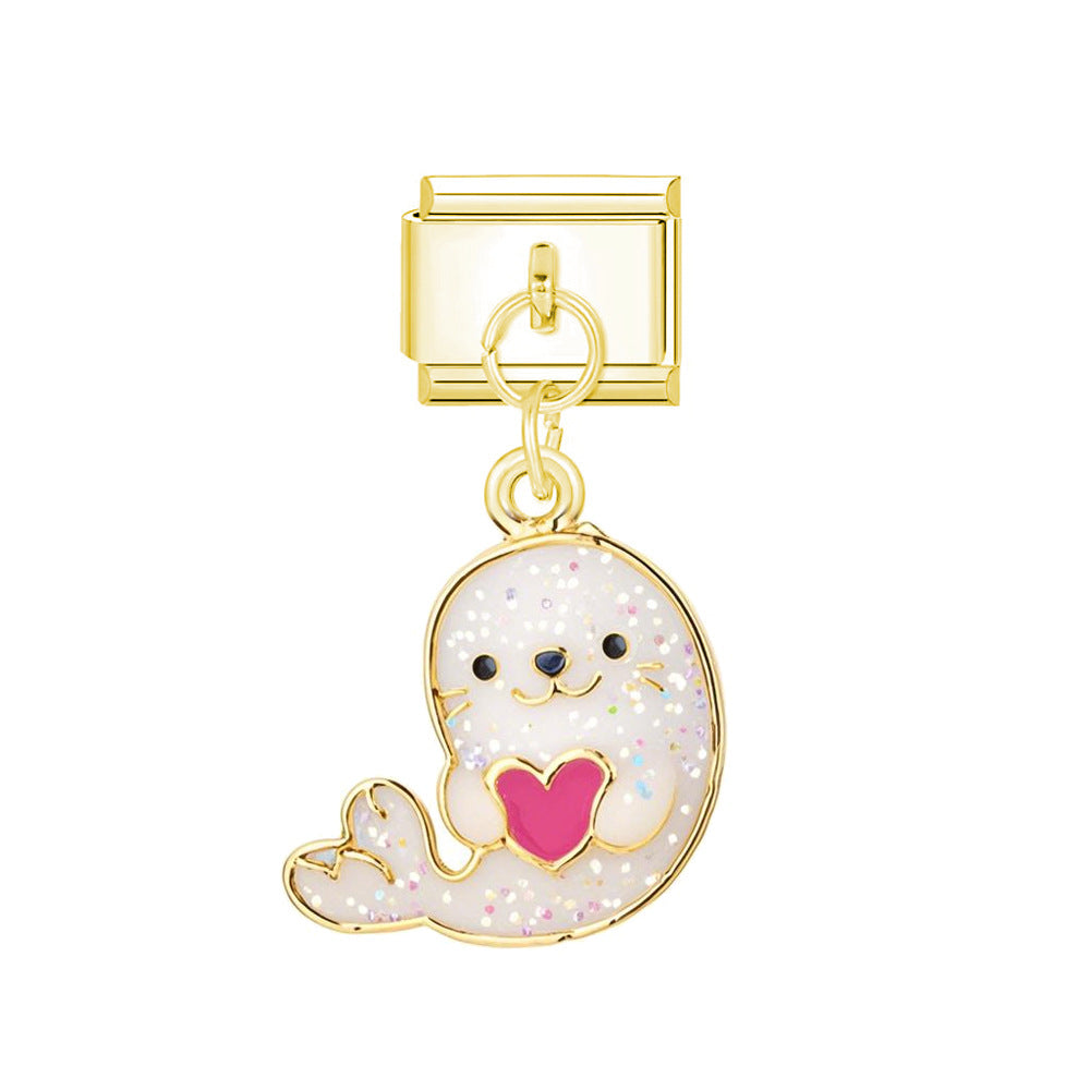 Wholesale  Italian Charm Bracelet 9mm DIY Animal Series   Creative Stainless Steel Composable Bracelet