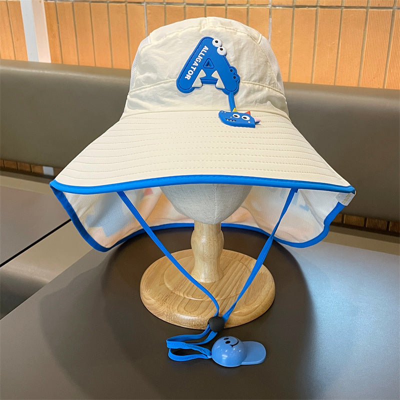 Wholesale Big Brim Children's Sunscreen Hat Summer Baby Hat  Bucket Hat