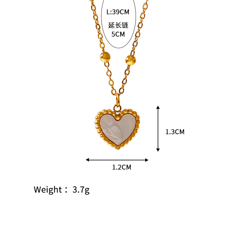 Wholesale  Stainless Steel Real Gold Color Preservation Temperament Love Butterfly Necklace