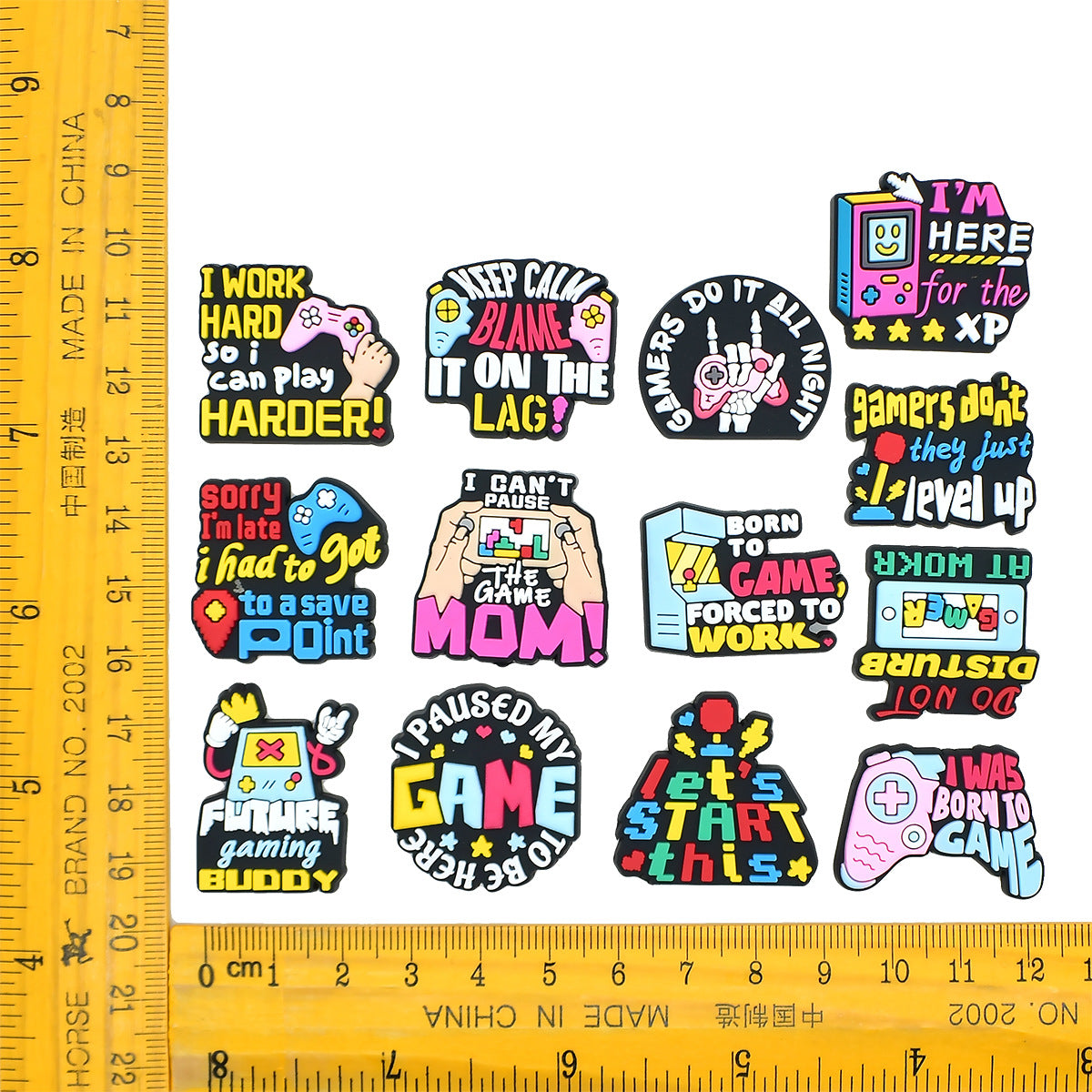 Wholesale  Random 100pcs phrase seriesPVC Soft Rubber Shoe Buckle Decoration