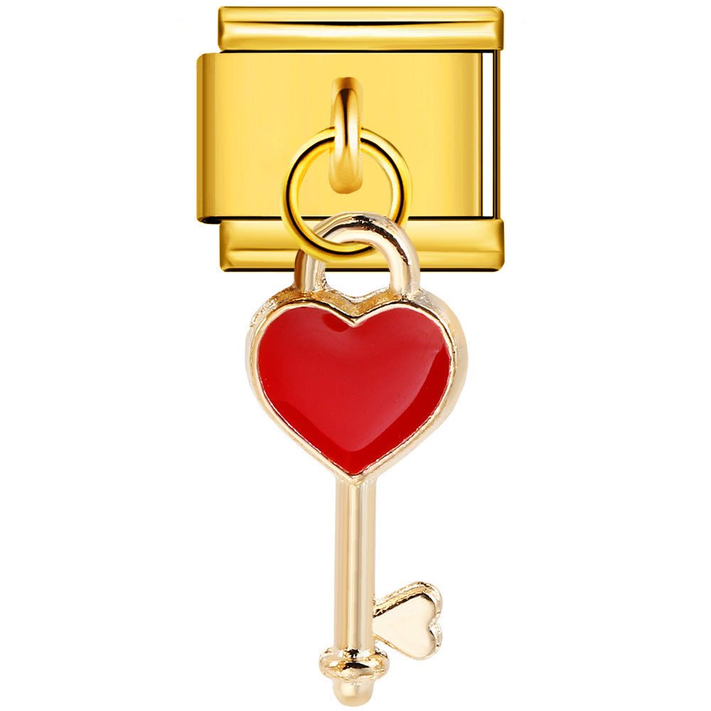 Wholesale Italian Charm Bracelet Single Hook Pendant Series Stainless Steel Composable Bracelet