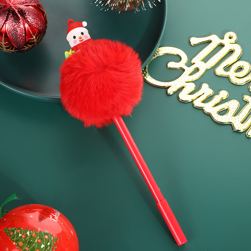 Wholesale Christmas style plush ballpoint pen