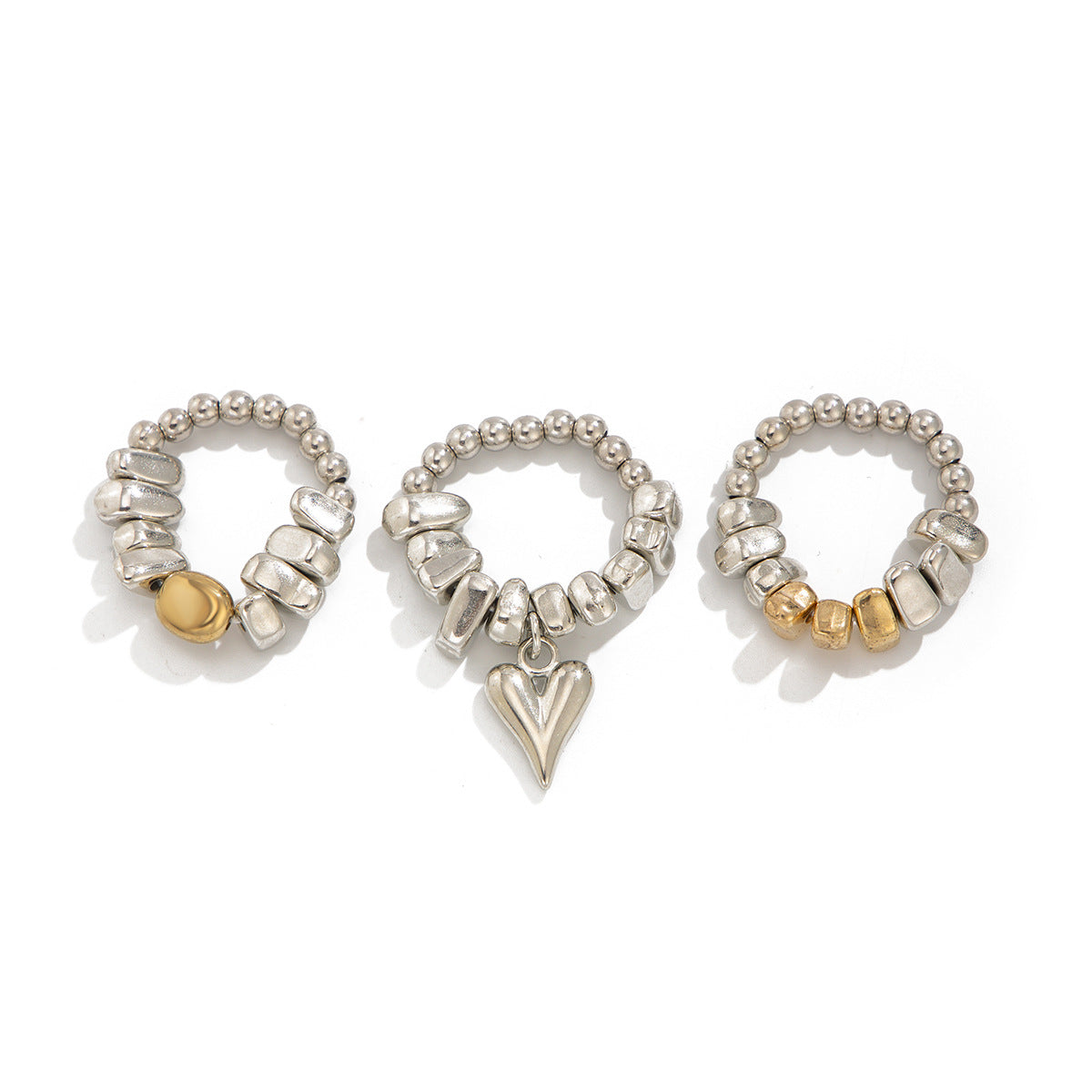 Wholesale Heart irregular CCB beaded clavicle necklace