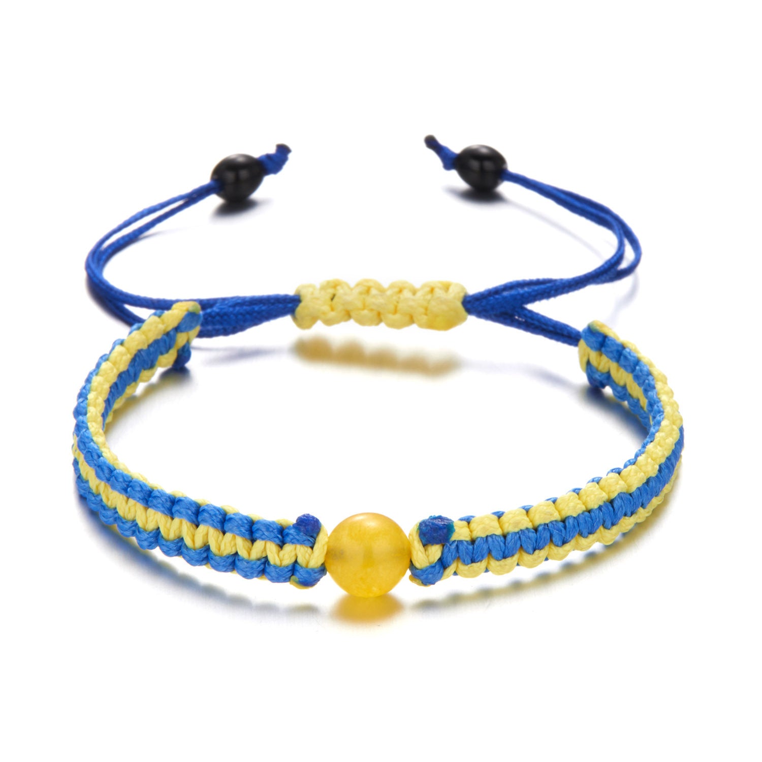 Wholesale Yellow Blue Alloy Bracelet Hand Woven Adjustable Bracelet