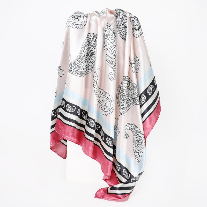 Wholesale  90cm Square Scarf Cashew Flower Silk Scarf