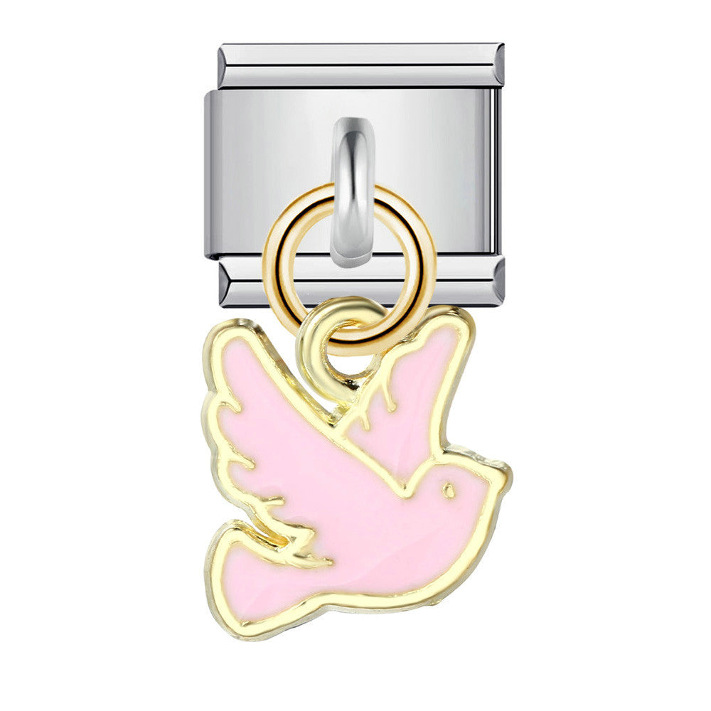 Wholesale  Italian Module Bracelet Pendant Series  Single Hook Titanium Steel Elastic Charms