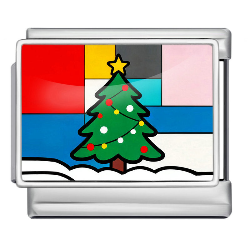 Wholesale  Italian Charm Bracelet 9mm DIY Christmas Series Picture Creative Stainless Steel Composable Bracelet