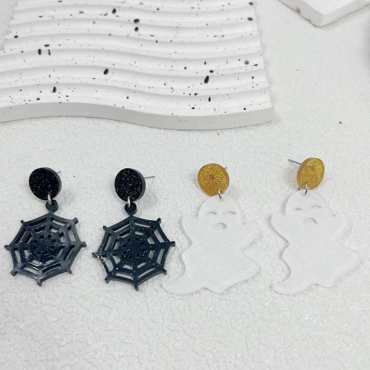 Wholesale Halloween Spider Acrylic Earrings ACC-ES-AnDao030